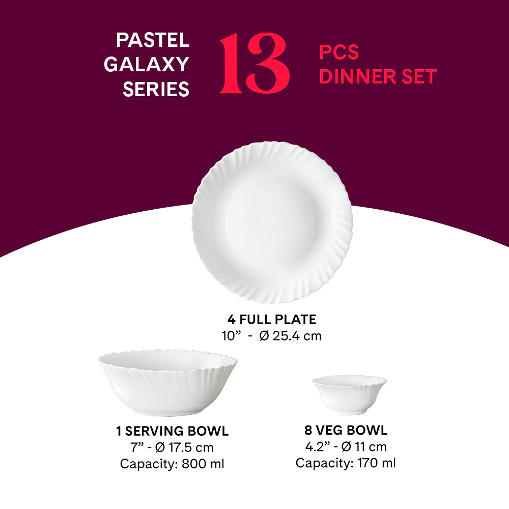 Larah Pastel Dinner Set 13 pc - Image 5
