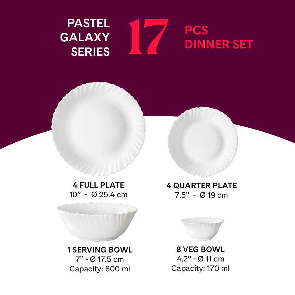 Larah Pastel Dinner Set 17 pc - Image 5