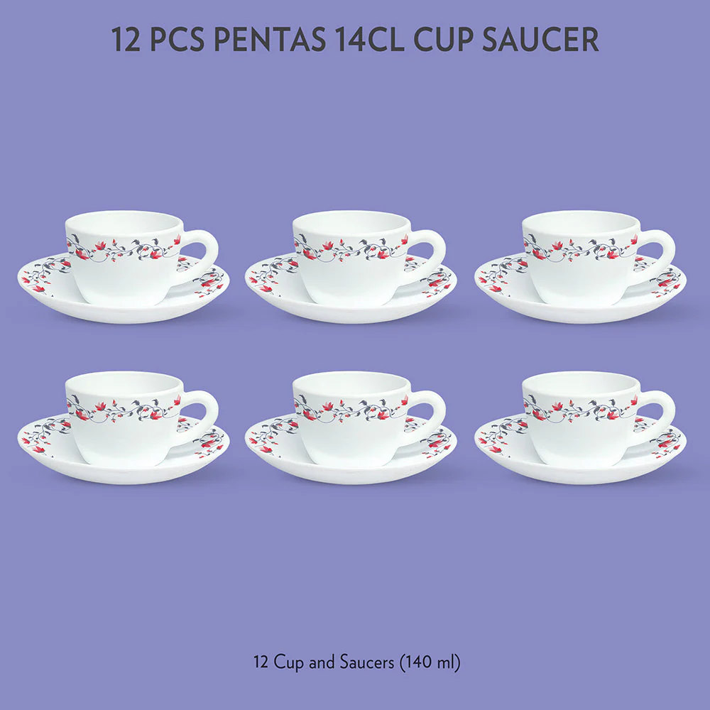 Larah Opalware Pentas Cup n Saucer - Image 4