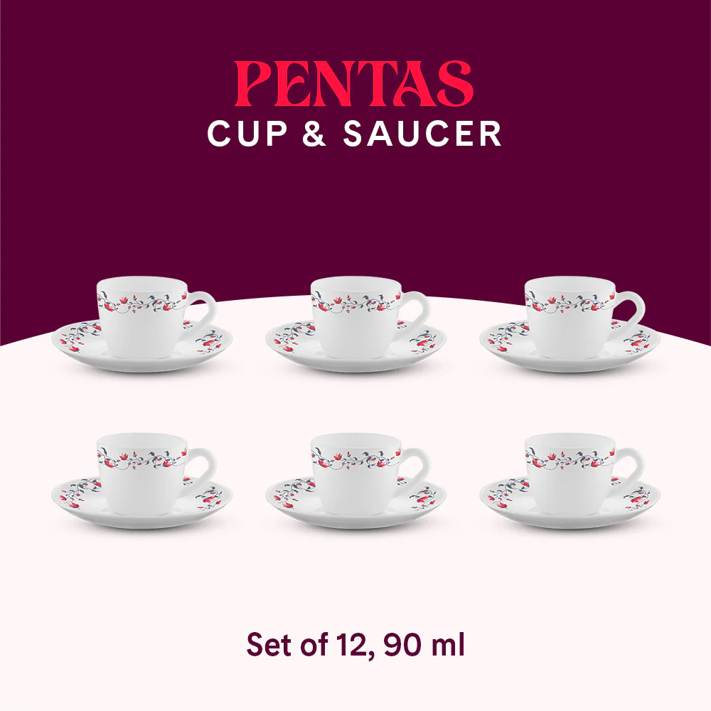 Larah Opalware Pentas Cup n Saucer - Image 9