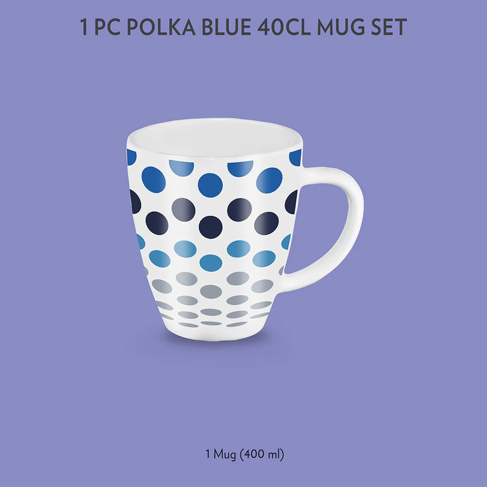 Larah Polka Mug, Blue - Image 3