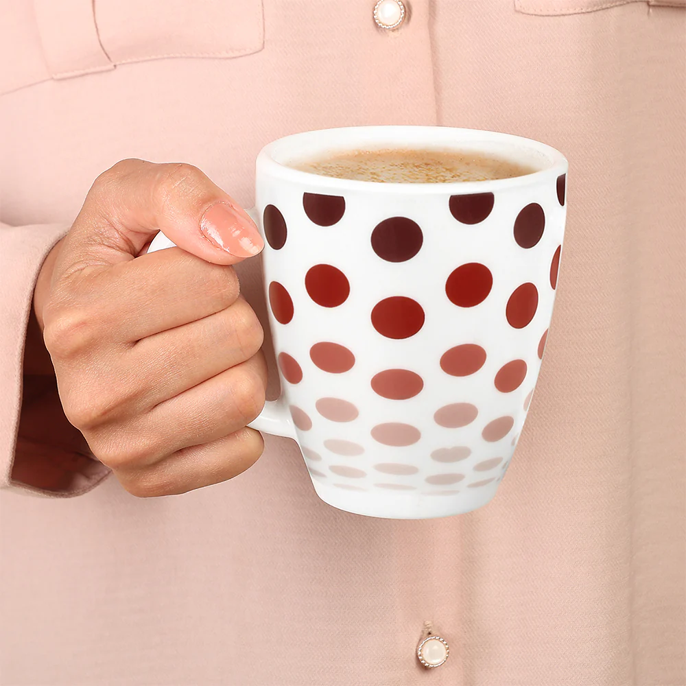 Larah Polka Mug, Red - Image 3