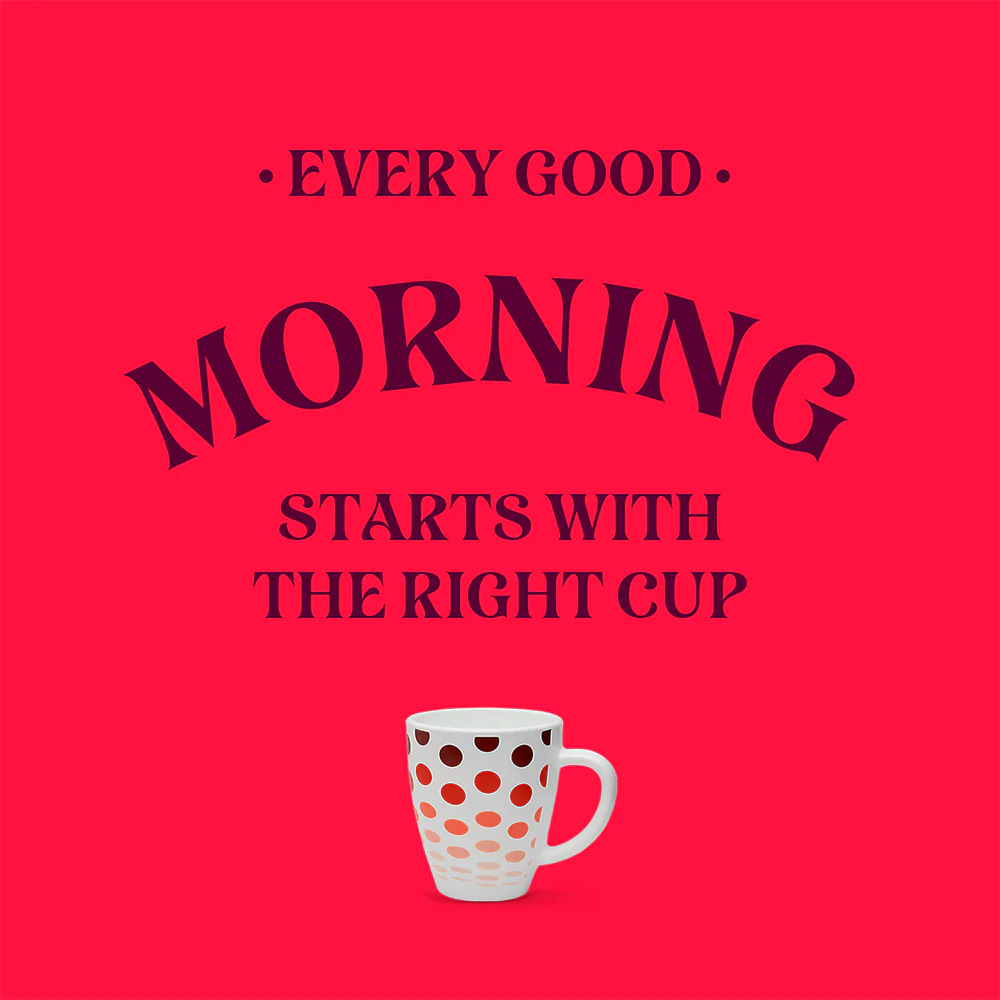 Larah Polka Mug, Red - Image 5