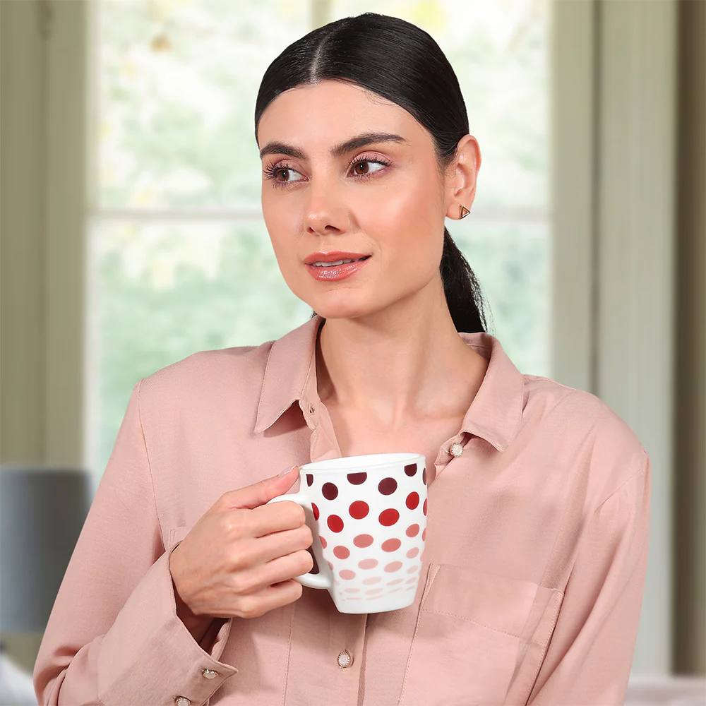 Larah Polka Mug, Red - Image 8