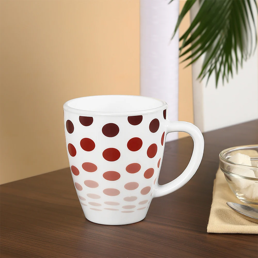 Larah Polka Mug, Red - Image 9