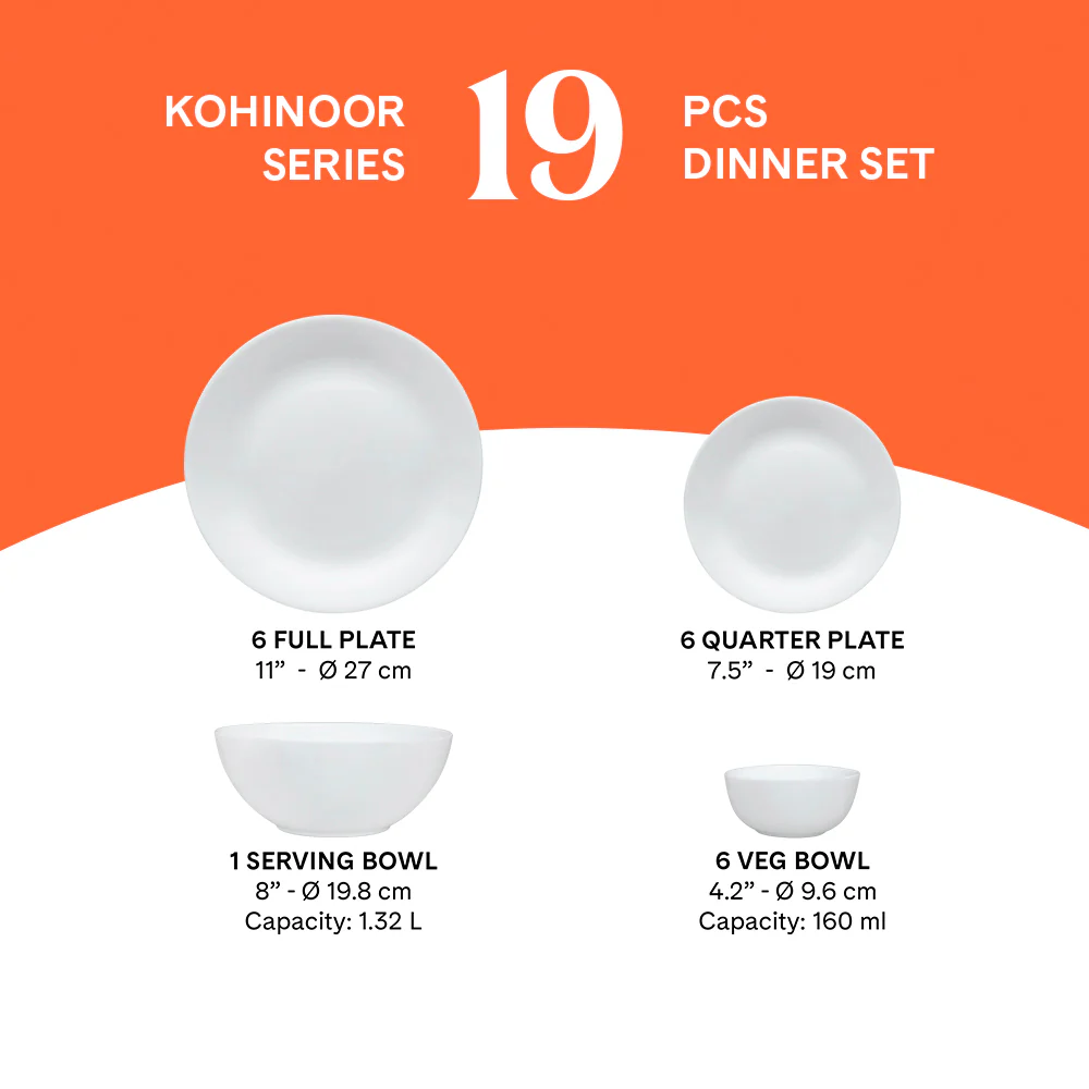 Larah Quartz Dinner Set, 19 pc - Image 7