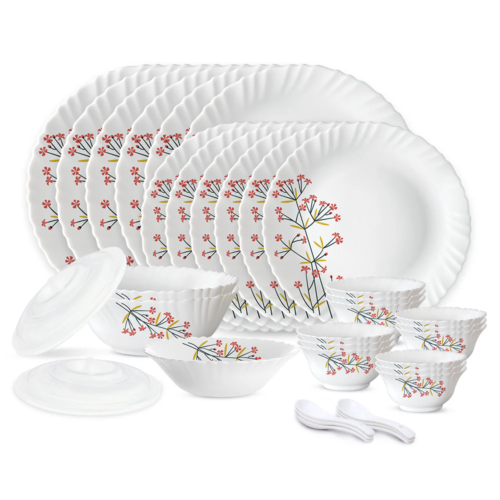 Larah Red Bud 35 pc Dinner Set - Image 4