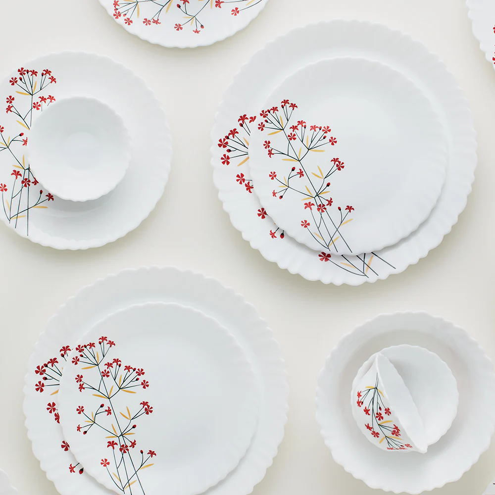 Larah Red Bud 47 pc Dinner Set - Image 10