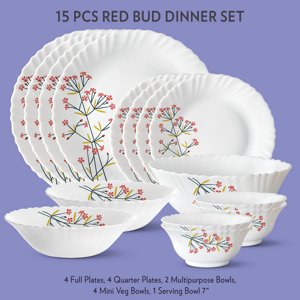 Larah Red Bud Dinner Set, 15 pc - Image 4