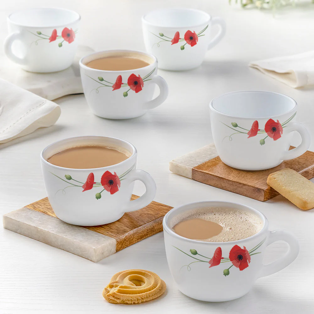 Larah Red Carnation Cup Set - Image 2