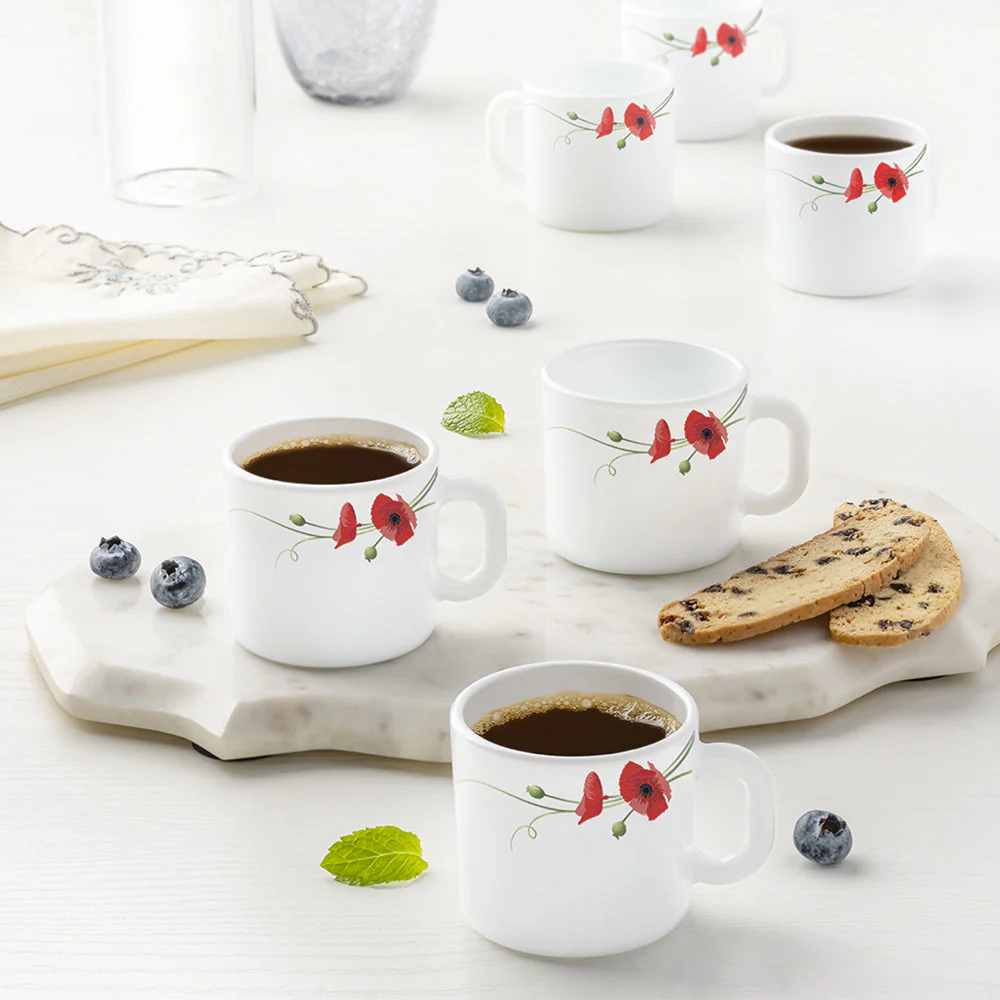 Red Carnation Mug Set - Image 4