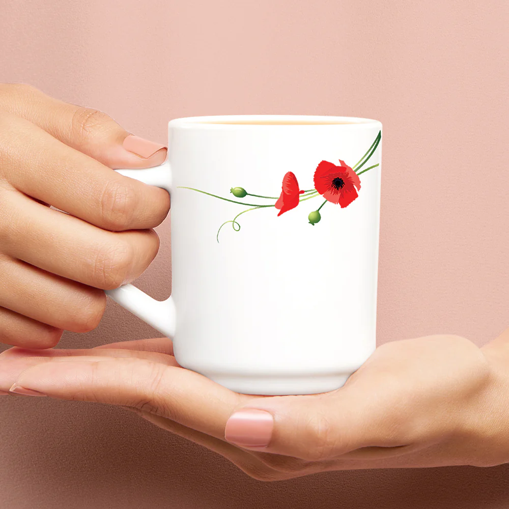 Larah Carnation Mug, Red - Image 3