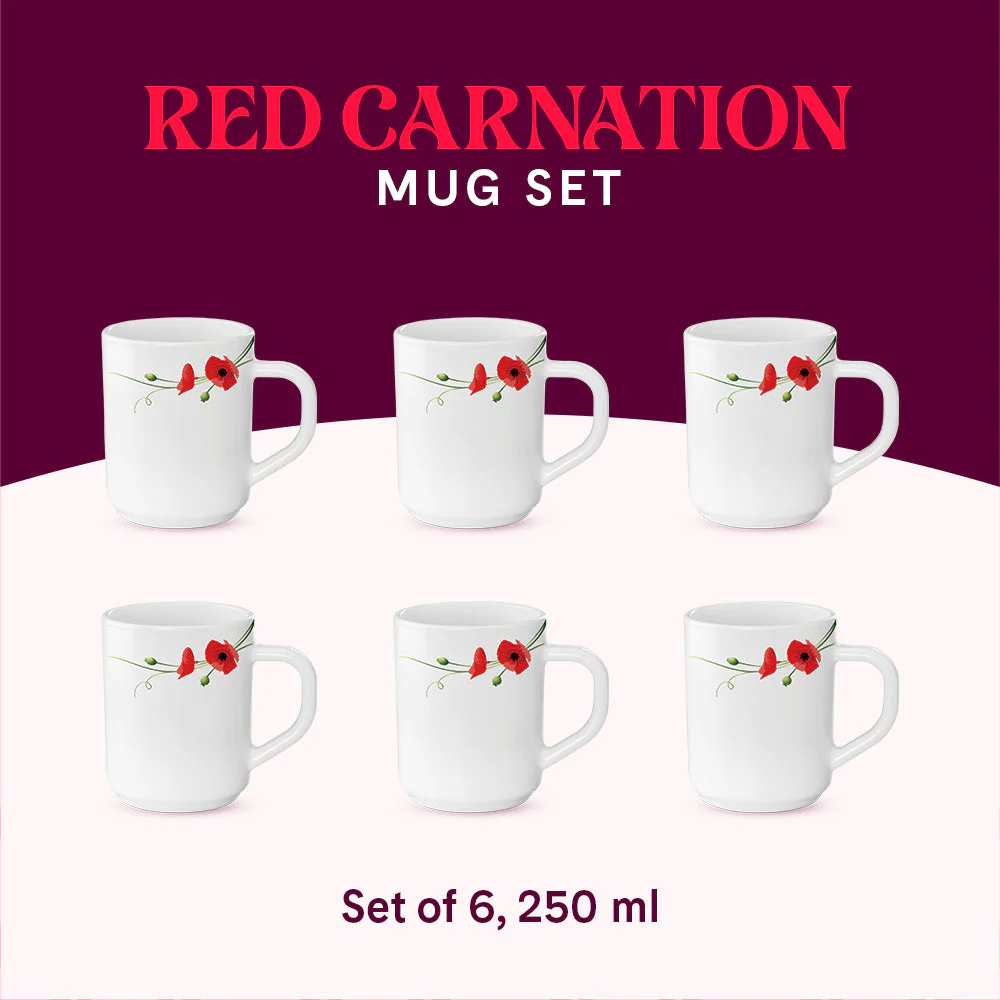 Larah Red Carnation Mug Set - Image 16