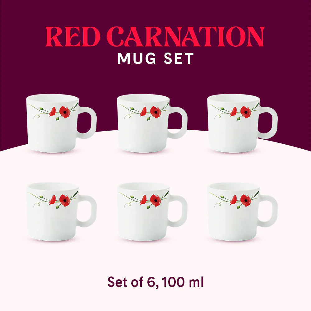 Larah Red Carnation Mug Set - Image 10