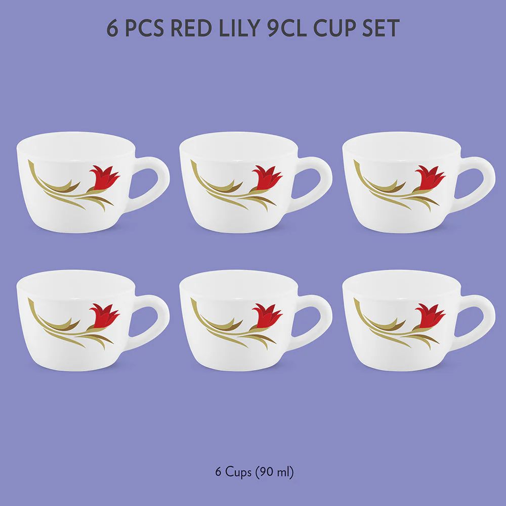 Larah Red Lily Cup Set - Image 3