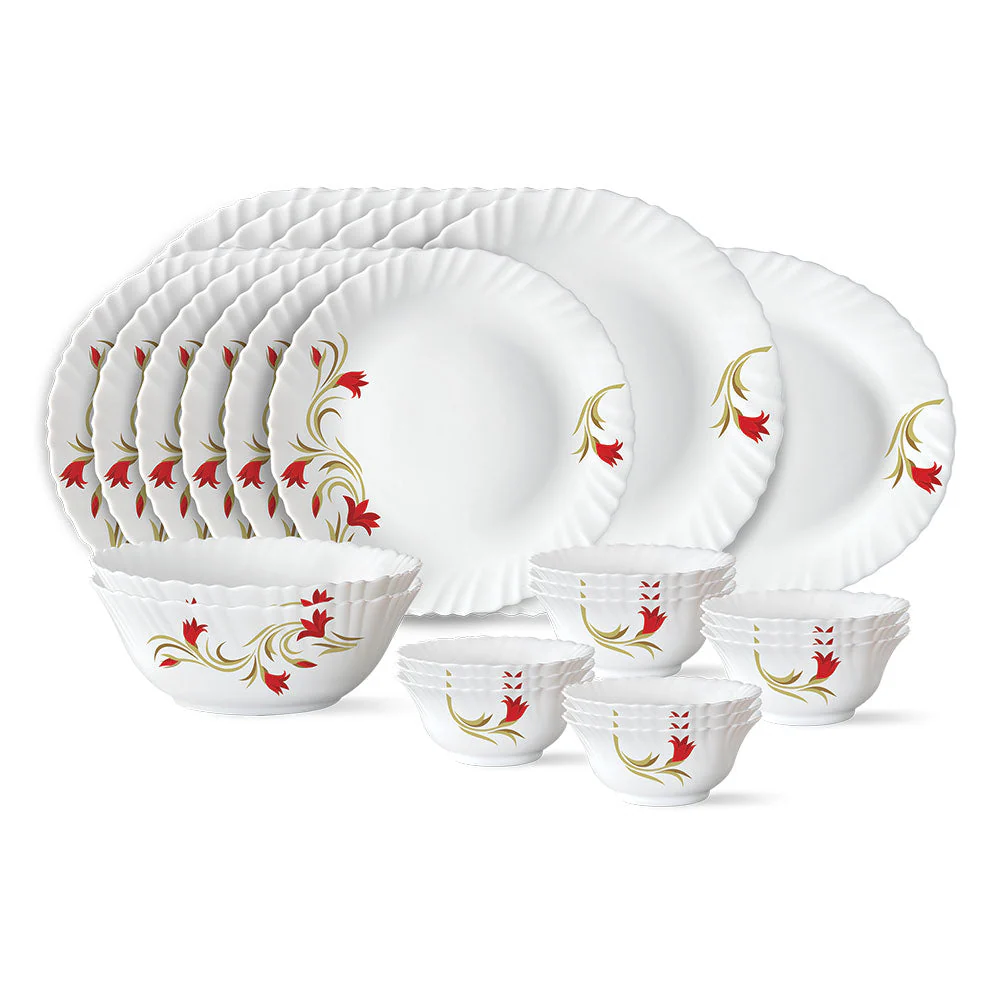 Larah Red Lily Dinner Set, 33 pc - Image 3