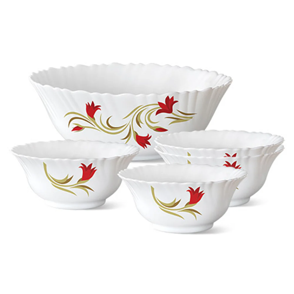 Larah Red Lily Pudding Set, 5 pc - Image 2