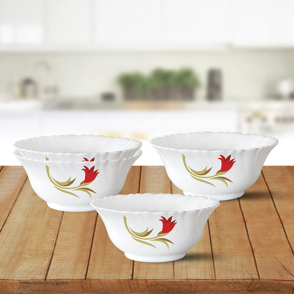 Larah Red Lily Pudding Set, 5 pc - Image 4