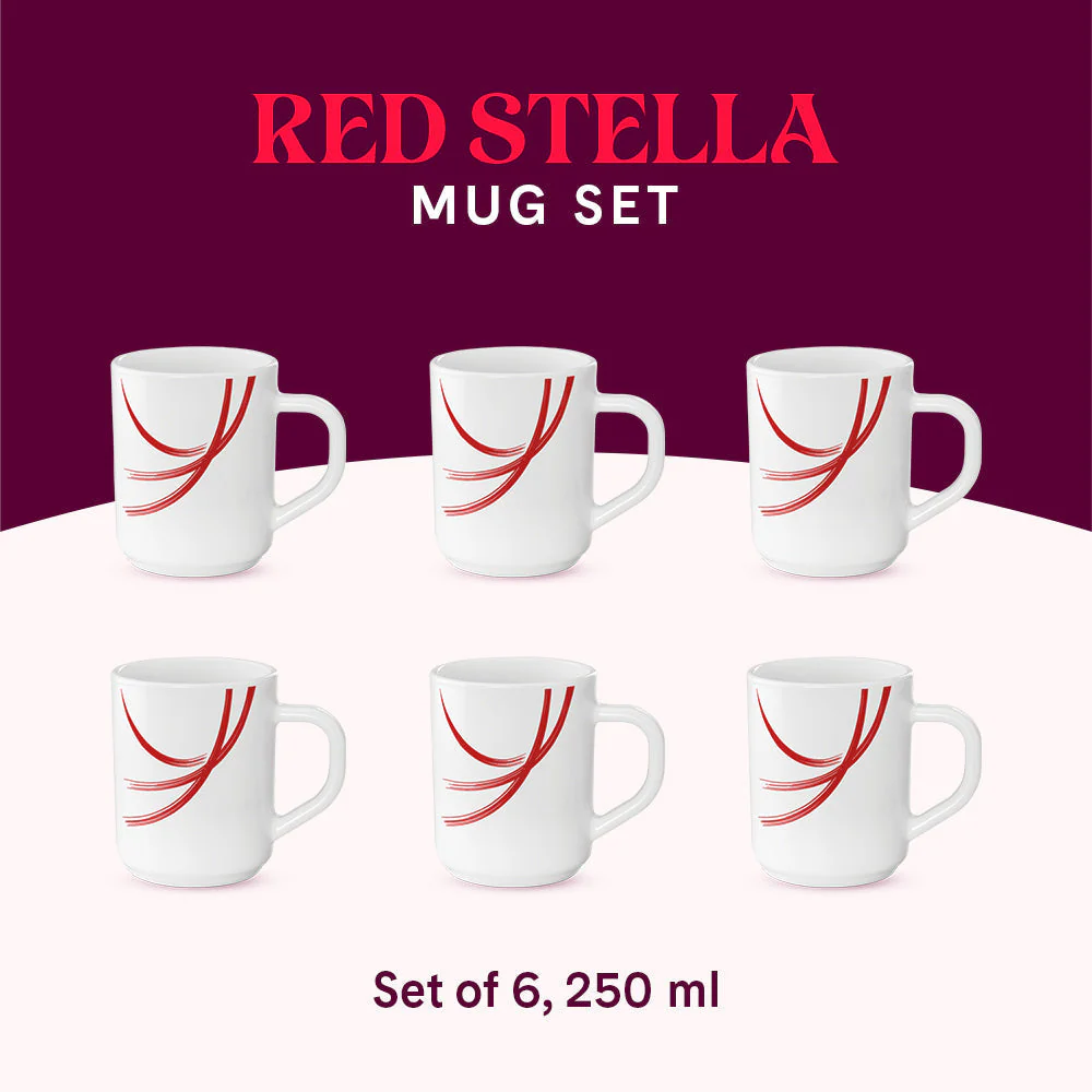 Larah Red Stella Mug Set - Image 15