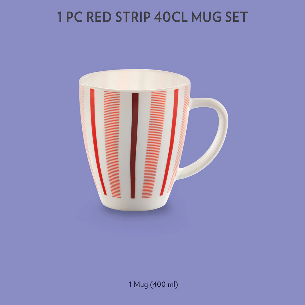 Larah Red Strip Mug - Image 3