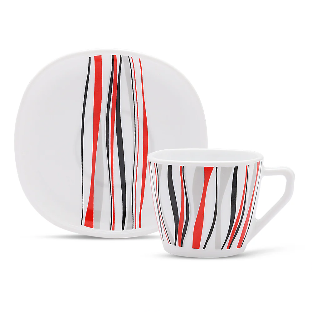 Larah Rio Red Square Cup n Saucer Set - Image 11