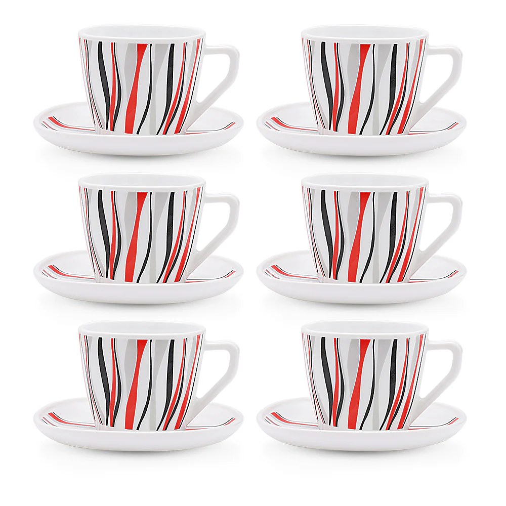 Larah Rio Red Square Cup n Saucer Set - Image 3