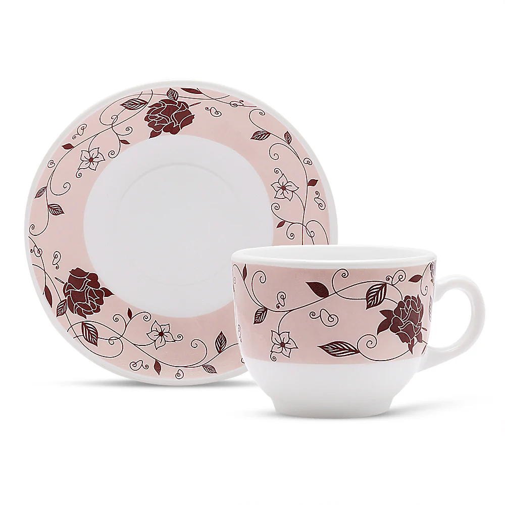 Larah Rosa Cup n Saucer Set, Brown - Image 11