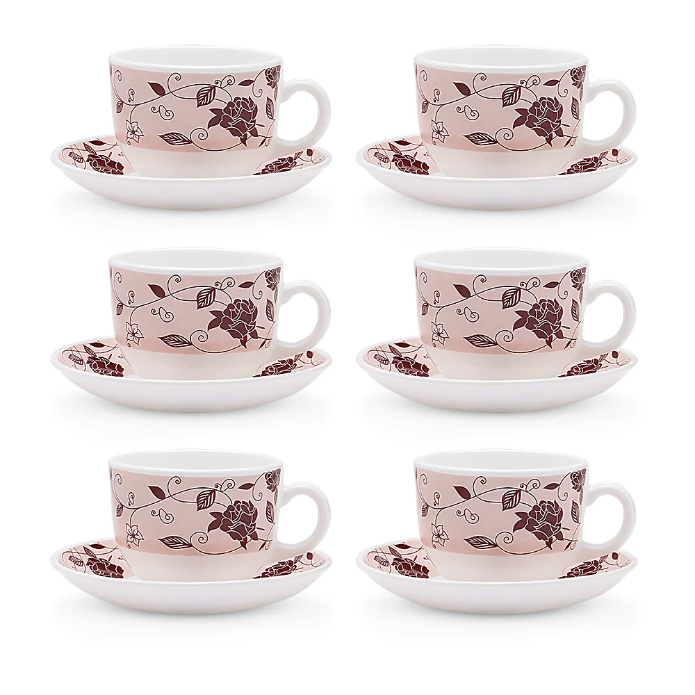 Larah Rosa Cup n Saucer Set, Brown - Image 3
