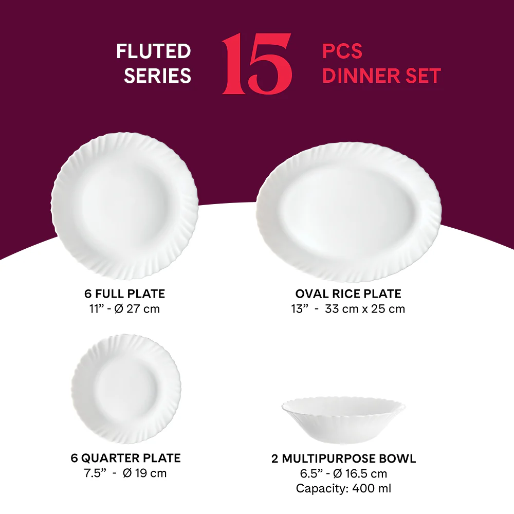Larah Rose Red Dinner Set, 15 pc - Image 5