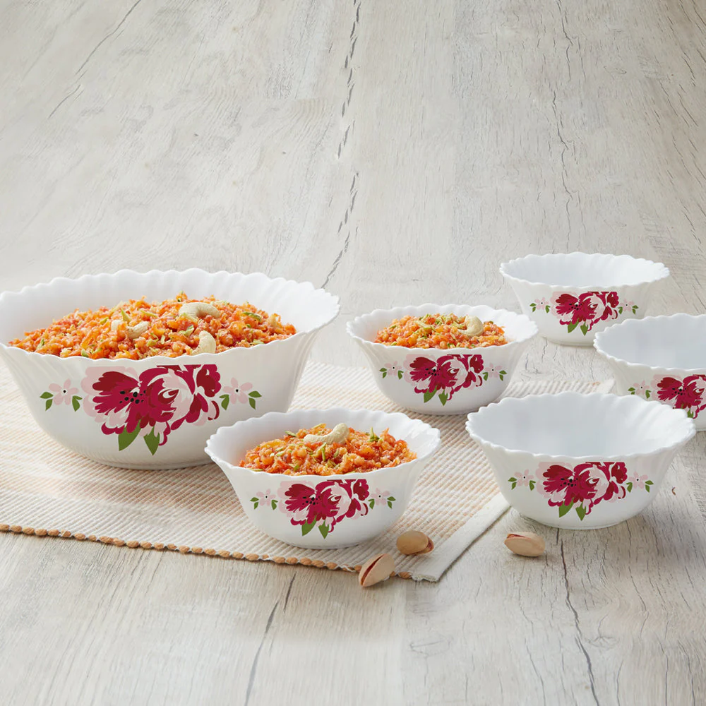 Larah Rose Red Pudding Set, 7 pc (Mini)