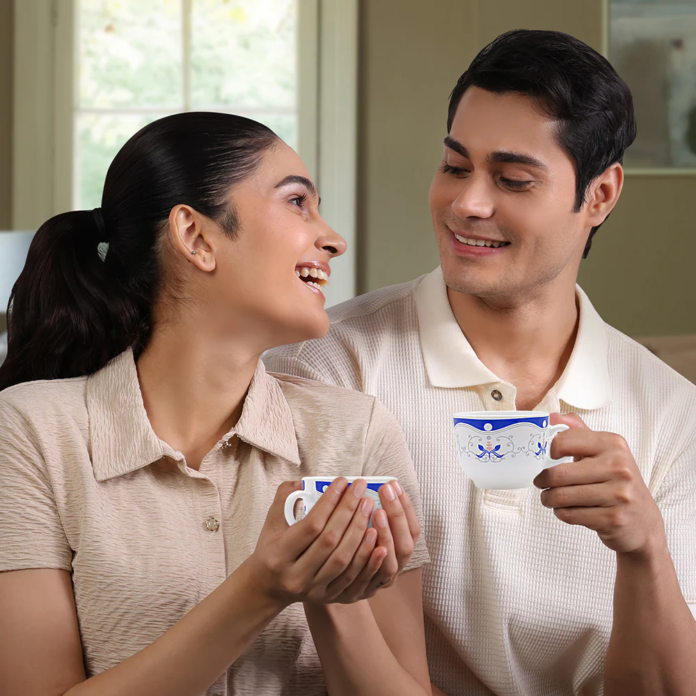 Larah Royal Blue Cup n Saucer Set, 220ml x 12 - Image 7