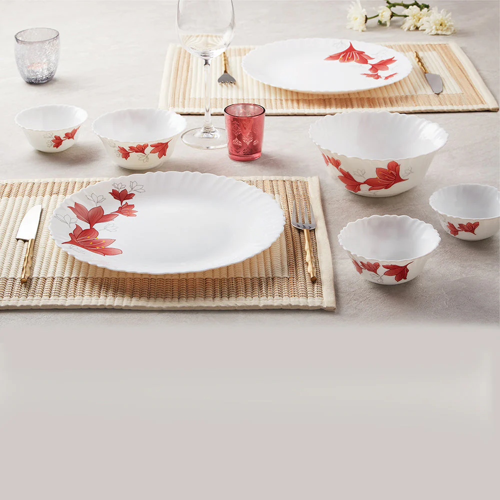 Larah Ruby Dinner Set, 33 pc