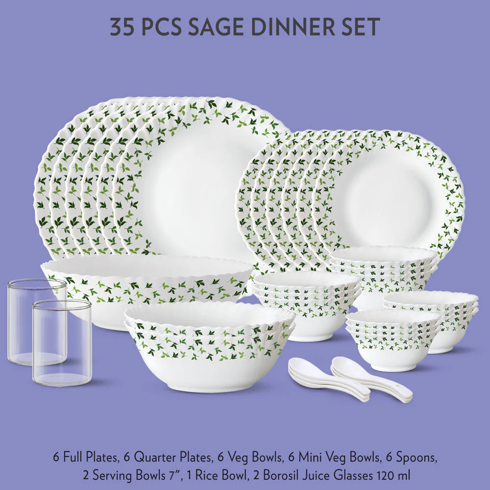 Larah Sage Dinner Set, 33 pc - Image 12