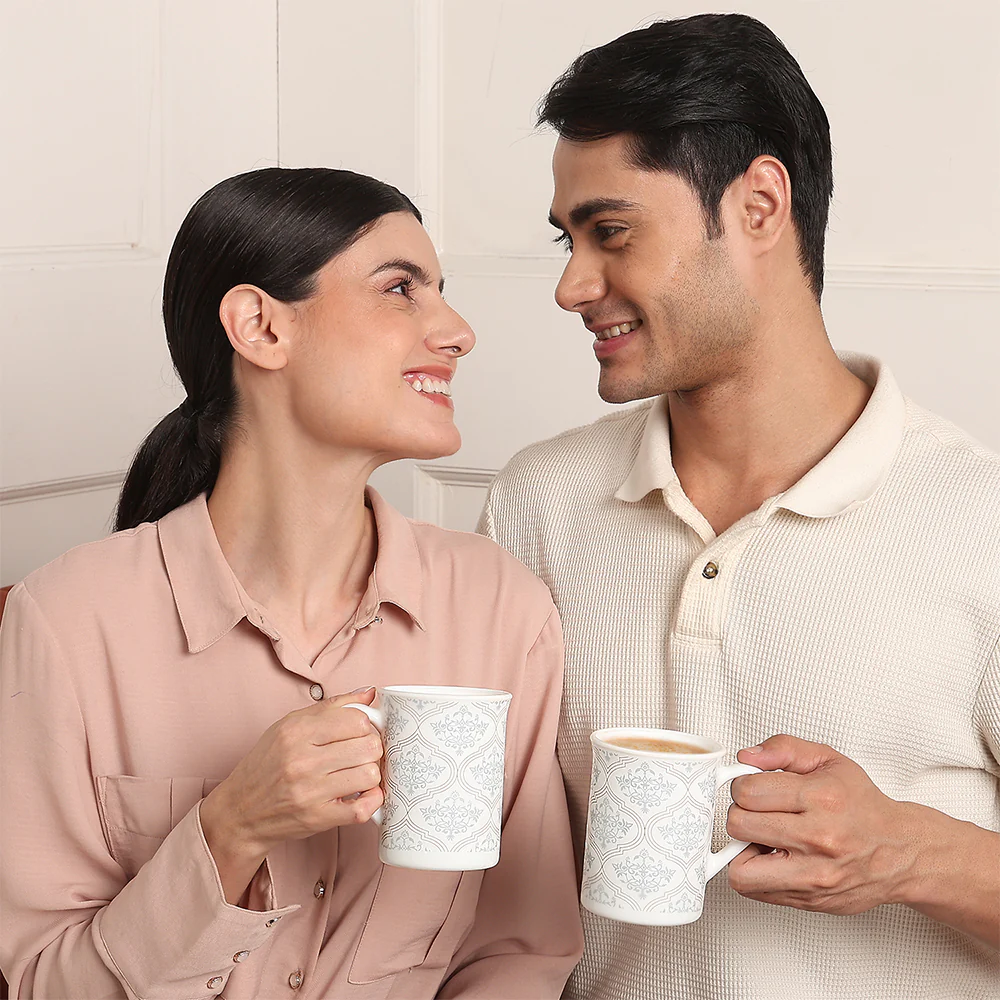 Larah Sivas Grey Mug Set, 350ml x 2 - Image 8
