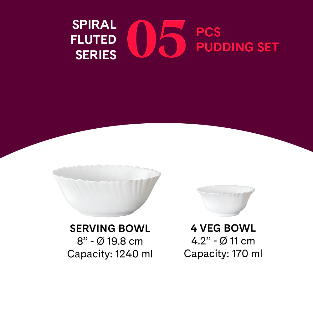 Larah Spiral 5 pc Pudding Set - Image 3