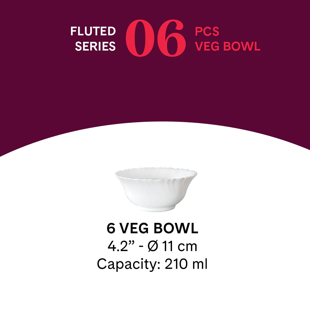 Larah Spiral 6 pc Veg Bowl - Image 3