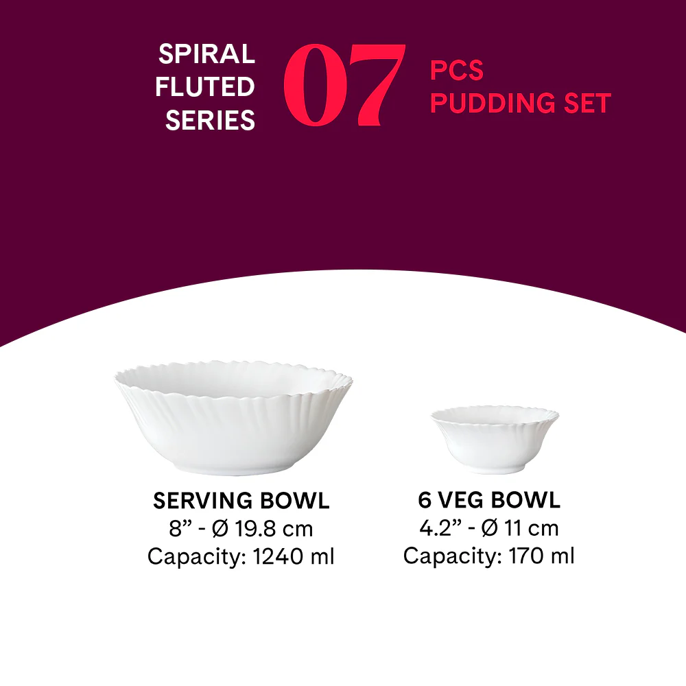 Larah Spiral 7 pc Pudding Set - Image 3