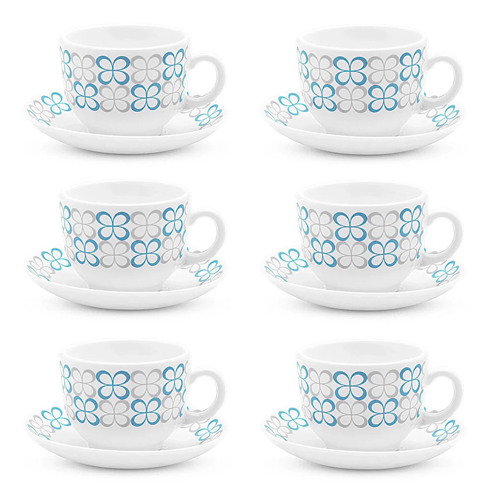 Larah Sundrop Cup n Saucer Set, Blue - Image 5