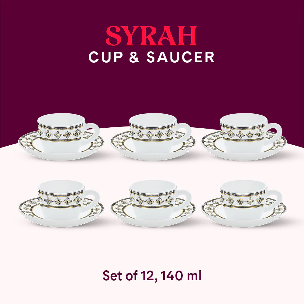 Larah Syrah Cup n Saucer Set, 220ml x 12 - Image 5