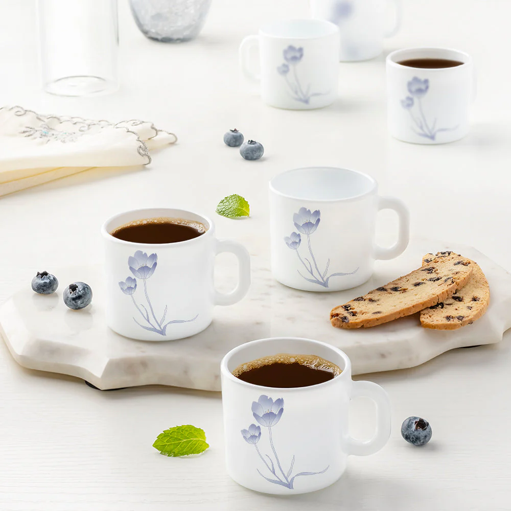 Larah Tulip Mug Set, 180ml x 6 - Image 2