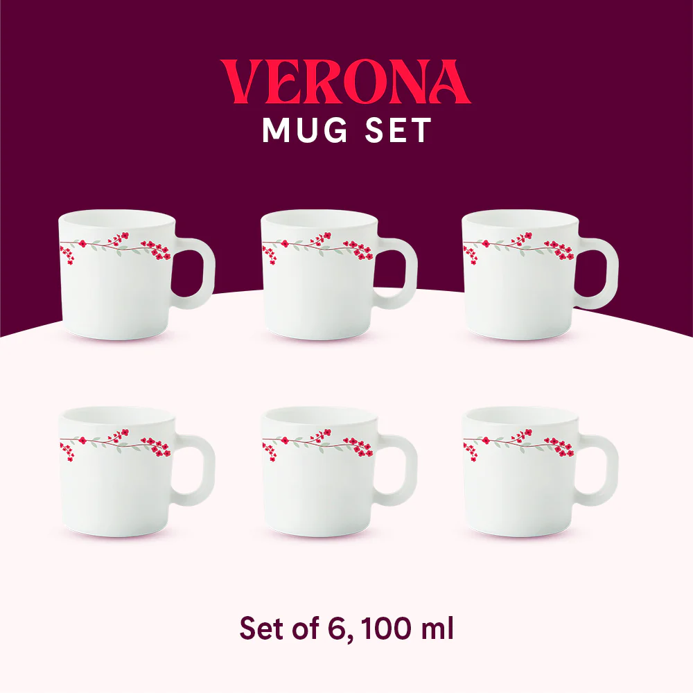 Larah Verona Mug Set, 100ml x 6 - Image 10