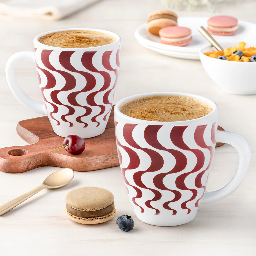 Larah Waves Mug, Brown - Image 2