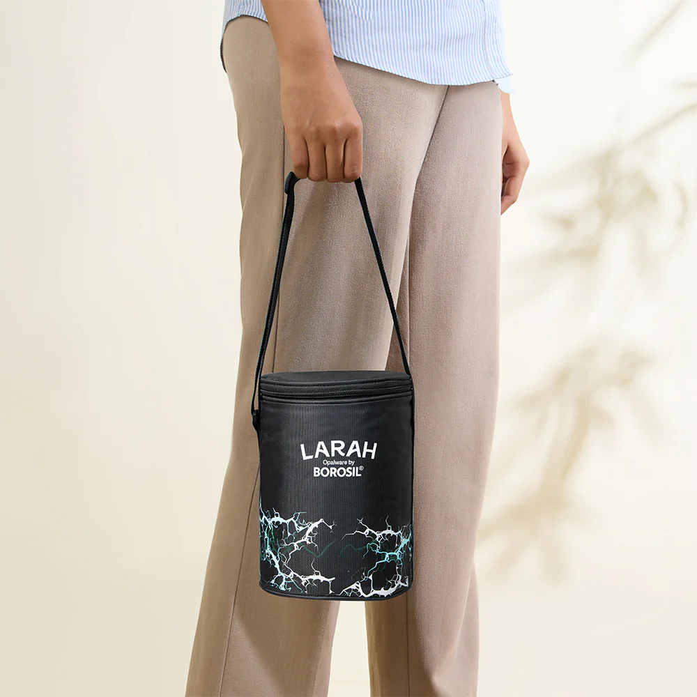 Larah Zeus Round Lunchbox, Black - Image 4