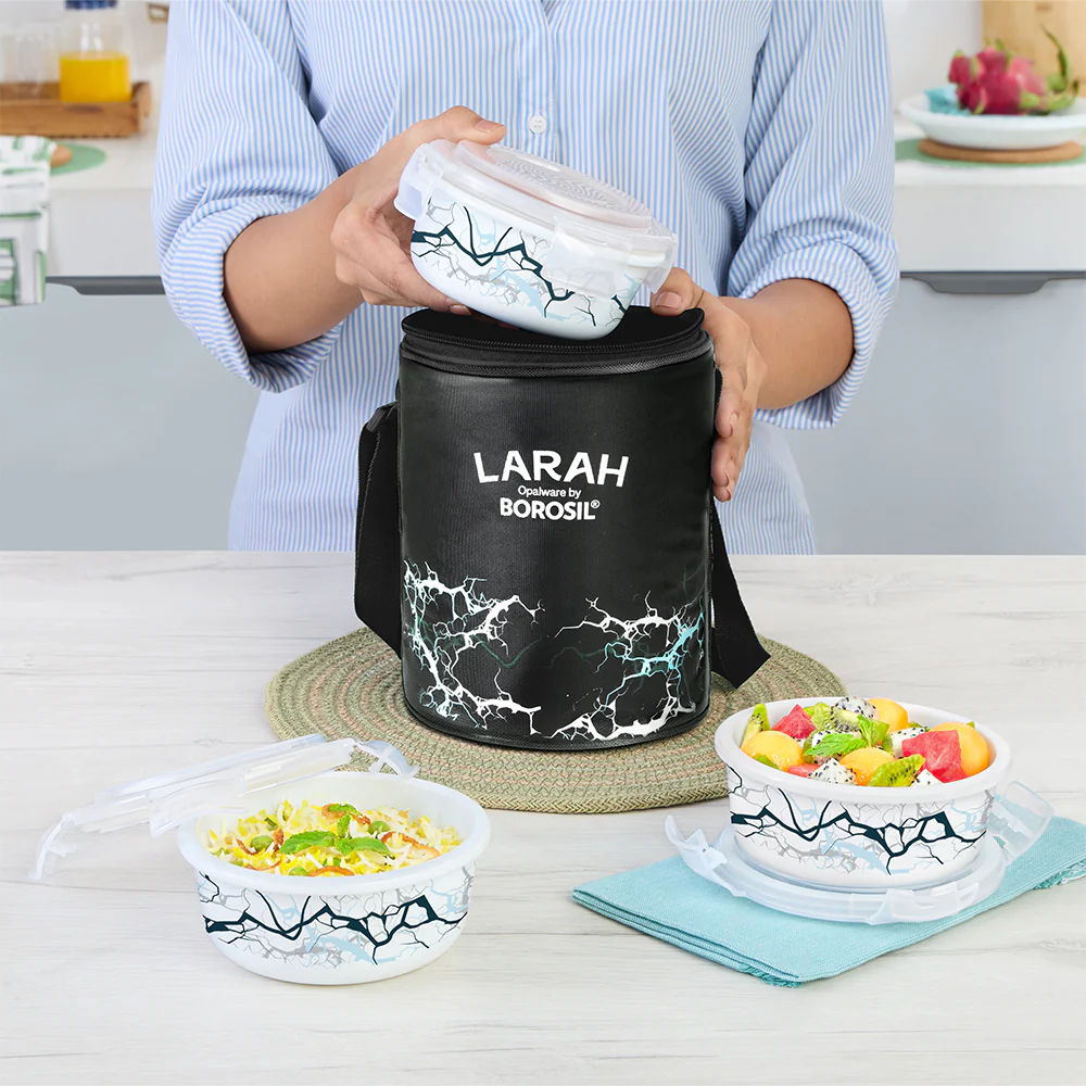 Larah Zeus Round Lunchbox, Black - Image 9