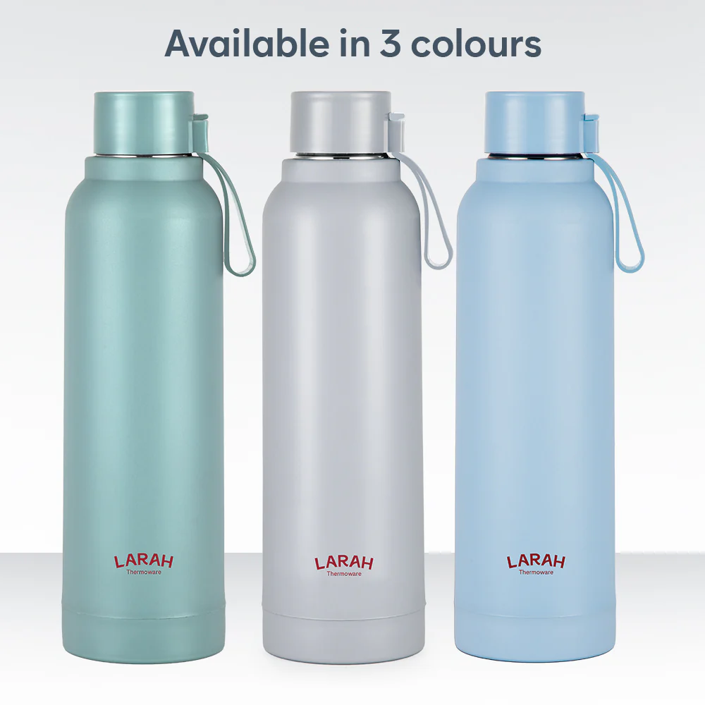Larah Orbit Round PU Thermoware Bottle, Mint - Image 7
