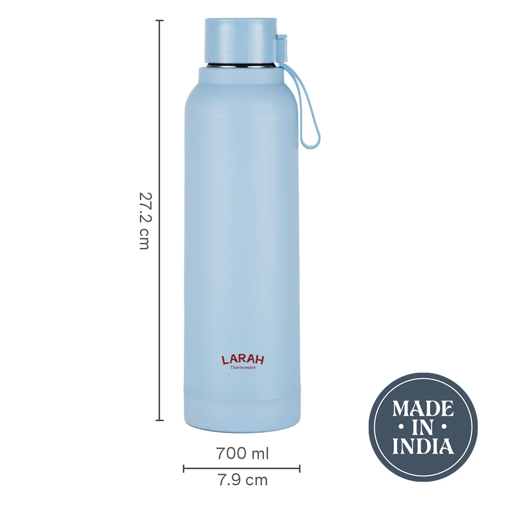 Larah Orbit Round PU Thermoware Bottle, Sky - Image 3