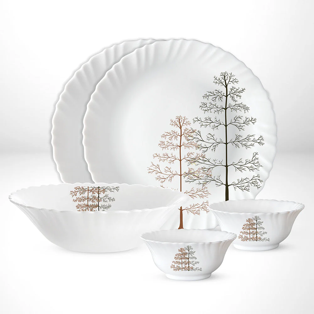 Larah Pine Dinner Set, 9 pc