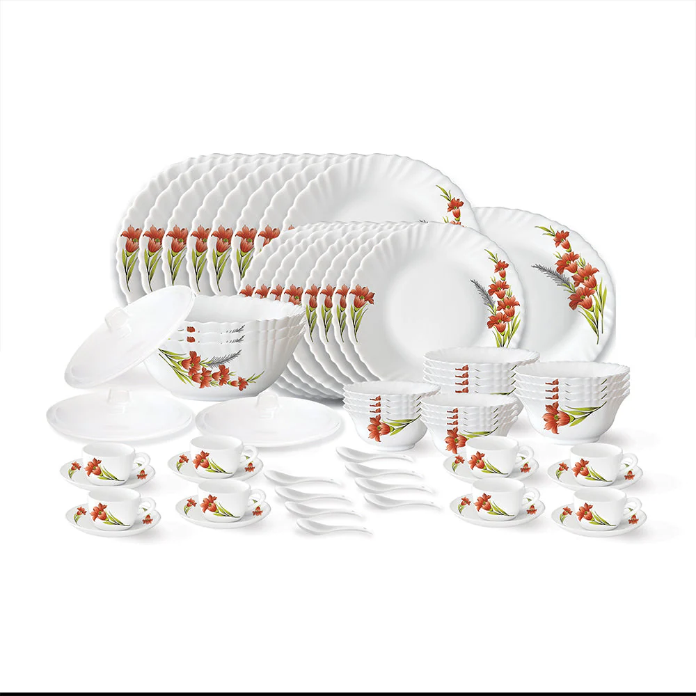 Larah Red Iris Dinner Set, 6 pc - Image 19