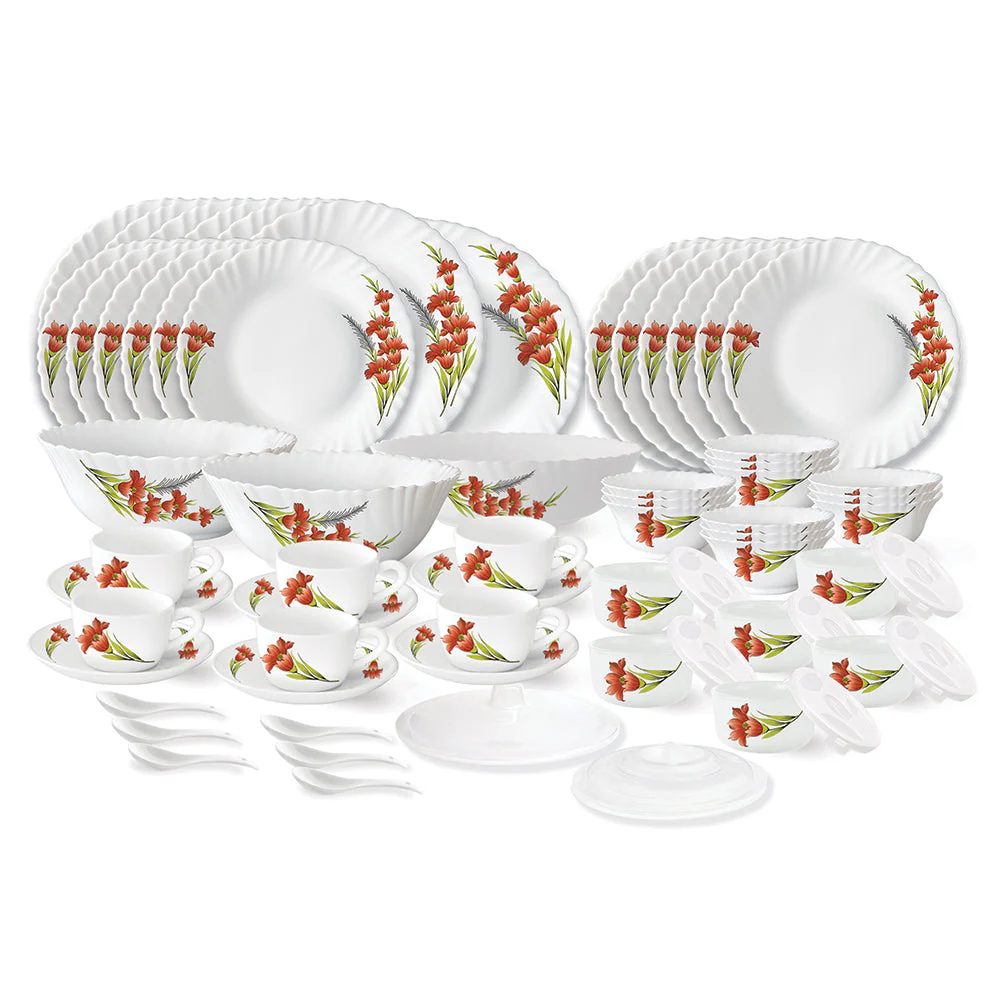 Larah Red Iris Dinner Set, 6 pc - Image 20