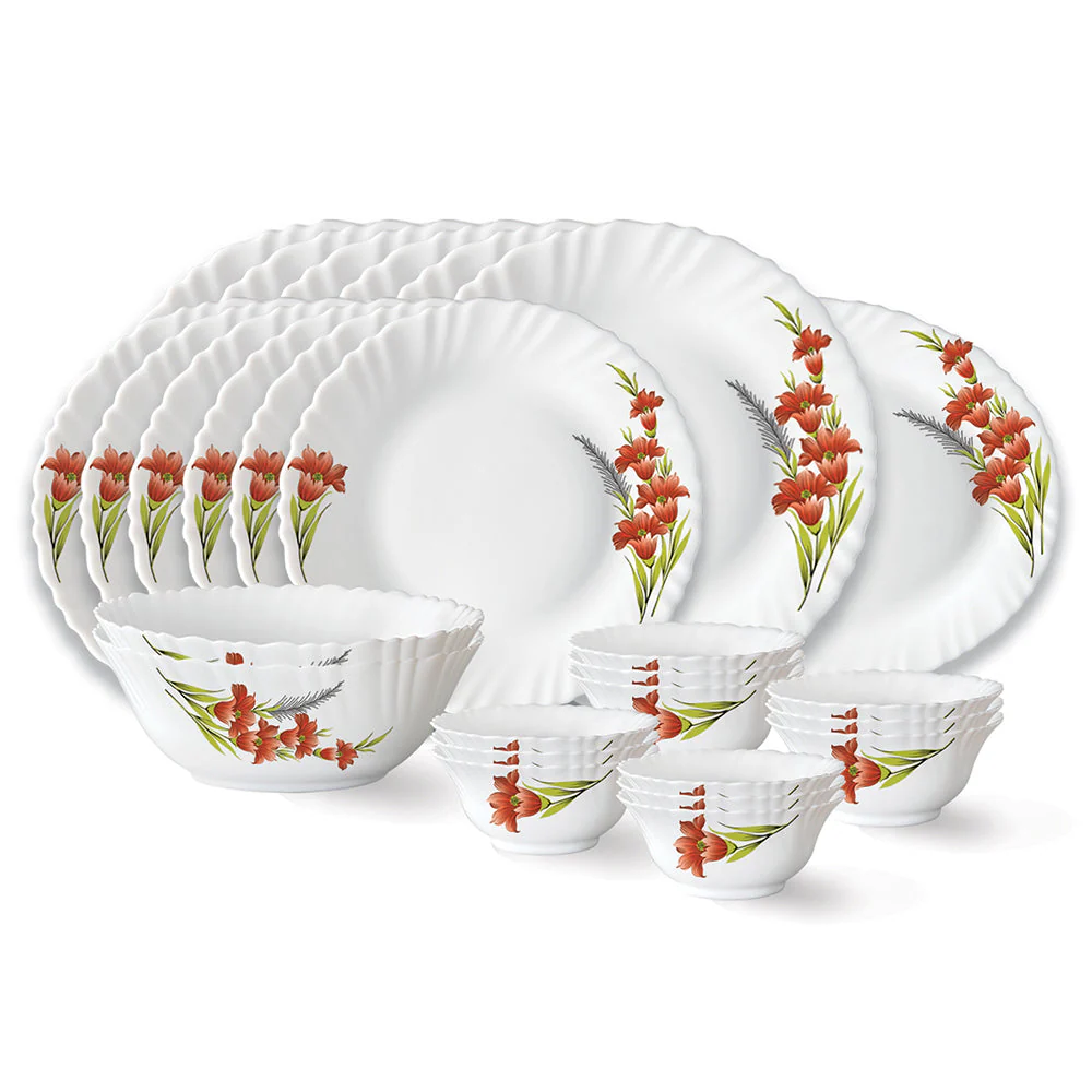Larah Red Iris Dinner Set, 6 pc - Image 21